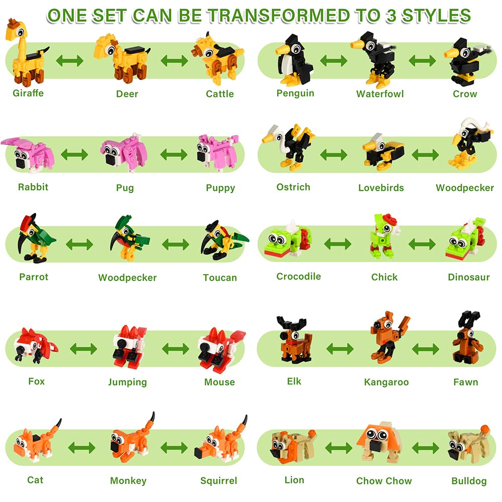 Zofunny three-animal blocks set boosts spatial thinking and creativity.