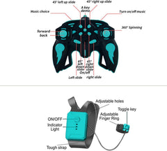 Zokugar gesture-sensing RC car performing 360-degree spins with dual-sided wheels