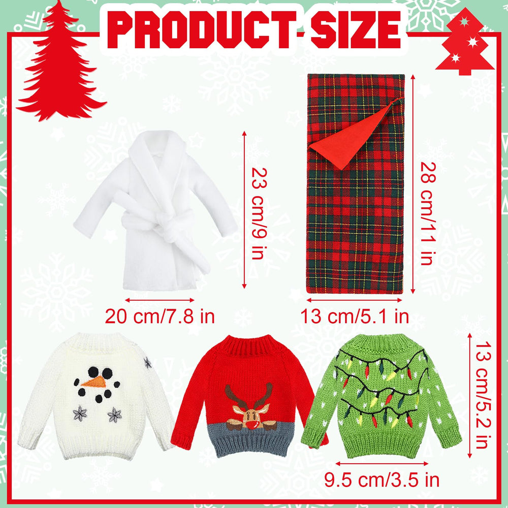 Zomiboo Santa knitted sweater set adds holiday charm to dolls.