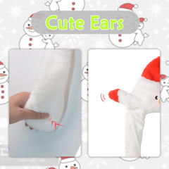 ZONESTA Snowman close-up reveals plush face and detailed stitching