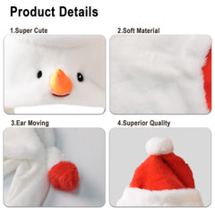 ZONESTA Snowman Hat plush material up close with rich fibers