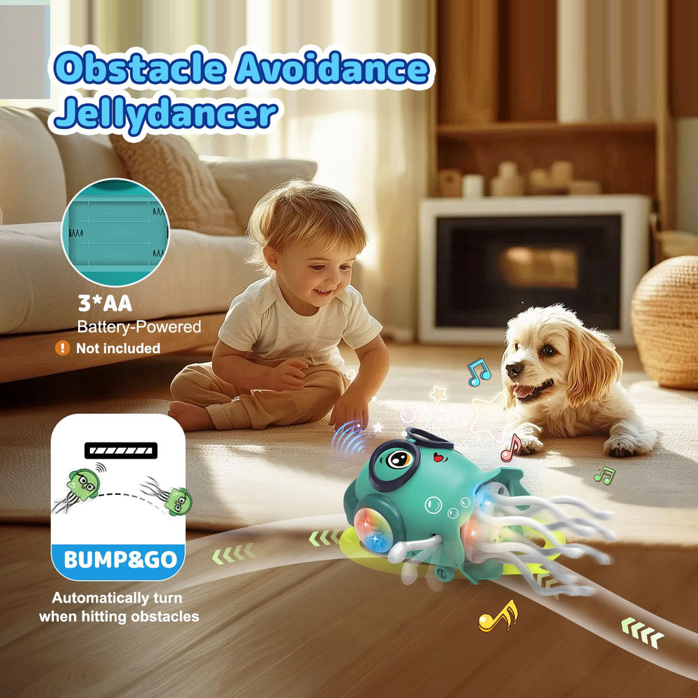 Zonopy Jellydancer 3D lights and music enhance sensory play.