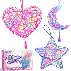 ZOOI 3D string art kit star for dazzling room decor and creative kids' projects.