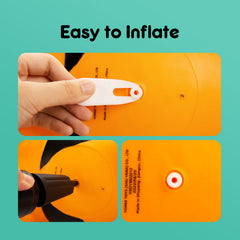 ZOOJOY Bee Bouncy Hopper inflation steps image demonstrating quick setup
