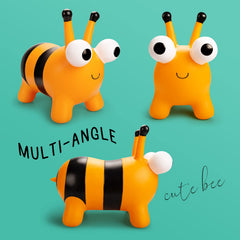 ZOOJOY Bee Bouncy Hopper outdoors in a backyard play scene