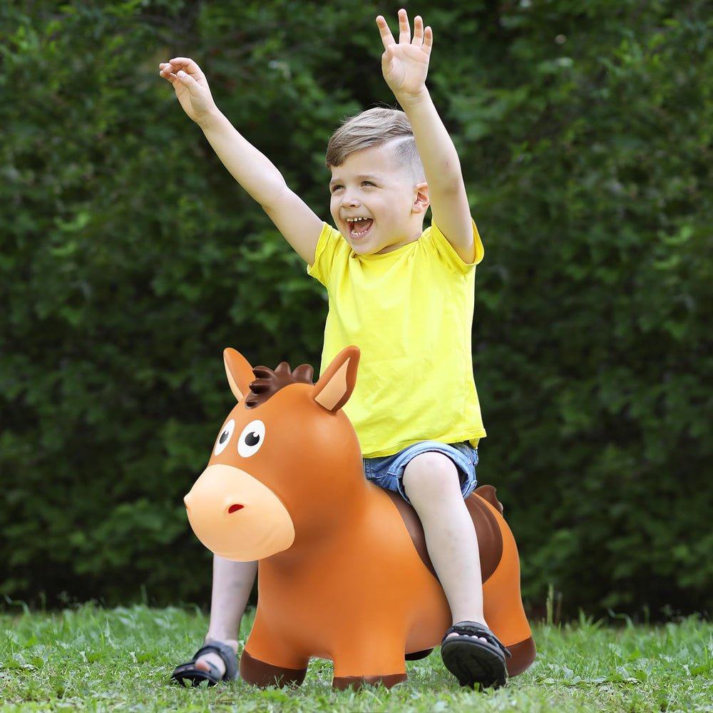 ZOOJOY bouncing horse promoting balance and motor skills during play