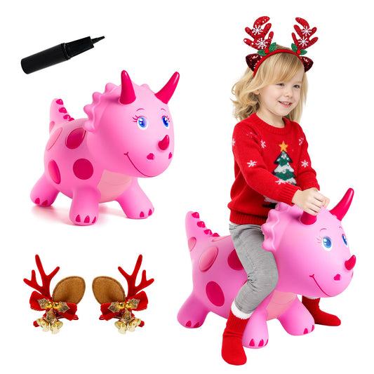 ZOOJOY dinosaur hopper front view safe, engaging ride for toddlers