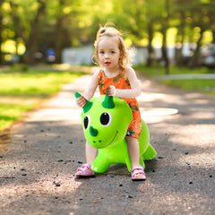 ZOOJOY dinosaur hopper emphasizes safe, stable grip horns for security