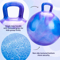 ZOOJOY handle grip provides secure hold during bounces.