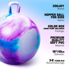 ZOOJOY hopper ball with handle provides a secure grip during bouncing.