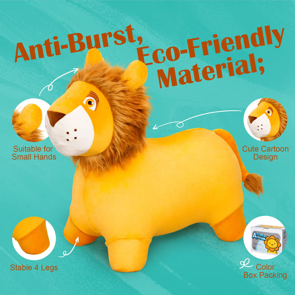 ZOOJOY Lion Hopper handles and grips provide secure, easy riding.