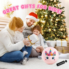 ZOOJOY pink unicorn ball doubles as decor and toy.