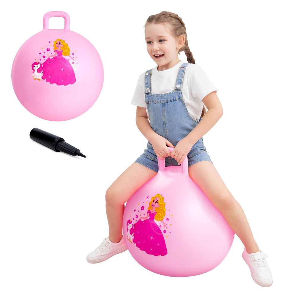 Textured handle aids grip during play and helps kids maintain balance.