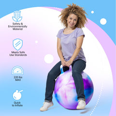 ZOOJOY ultra-thick PVC offers stability during indoor and outdoor bouncing sessions.