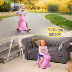 ZOOJOY Unicorn Bouncy Hopper packaging with Free Christmas Accessories included