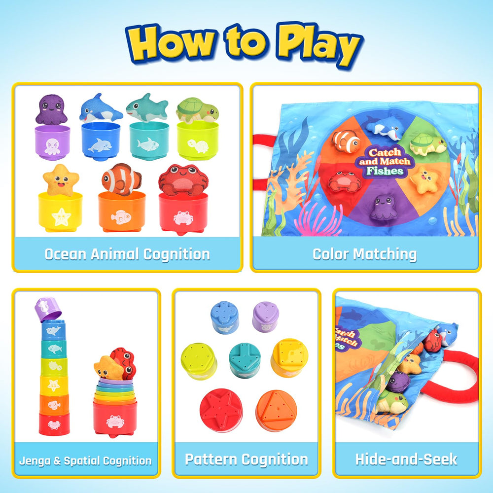 ZOOI soft felt fish provide safe tactile exploration for babies