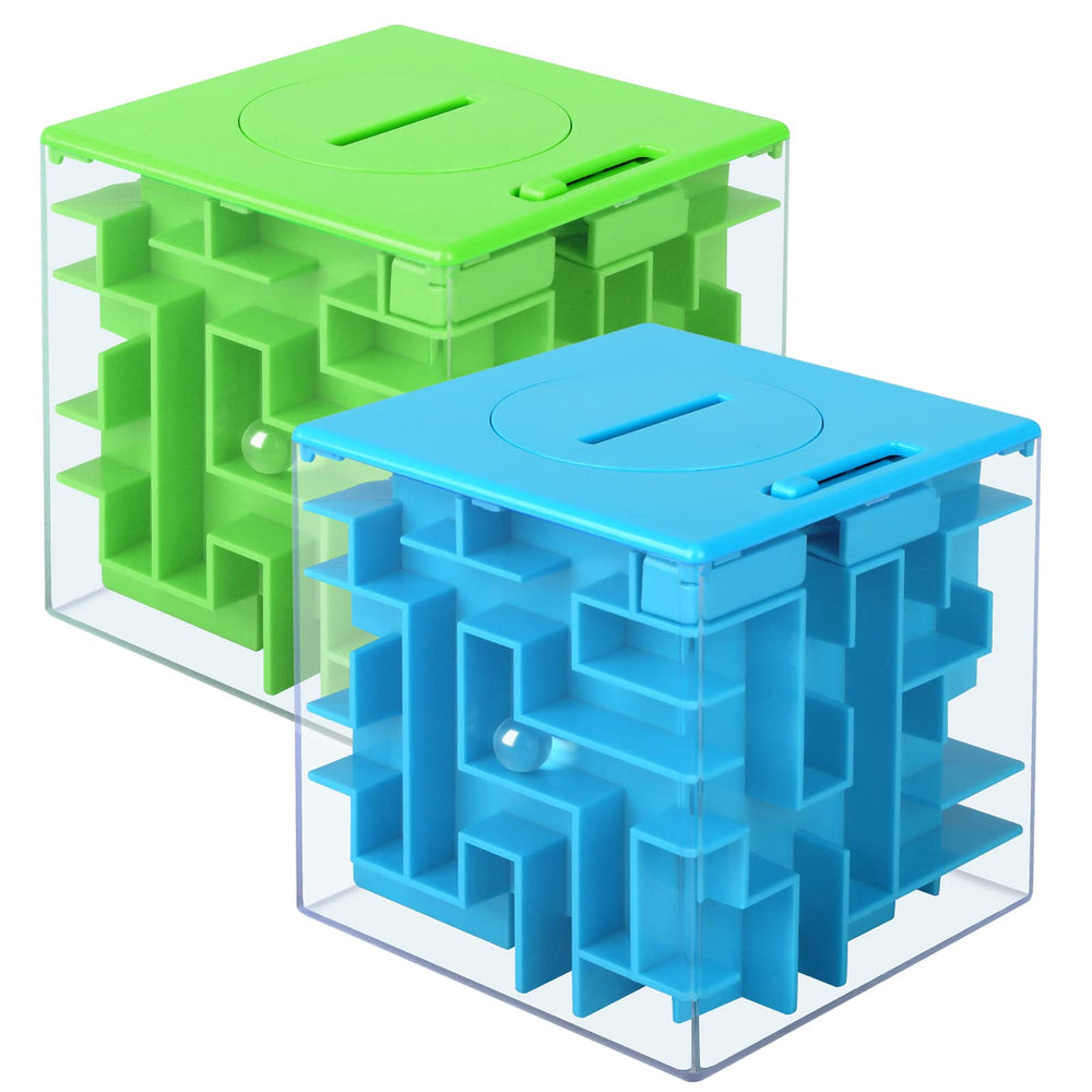 ZPISF Money Maze Box blue front view for gift-ready design.
