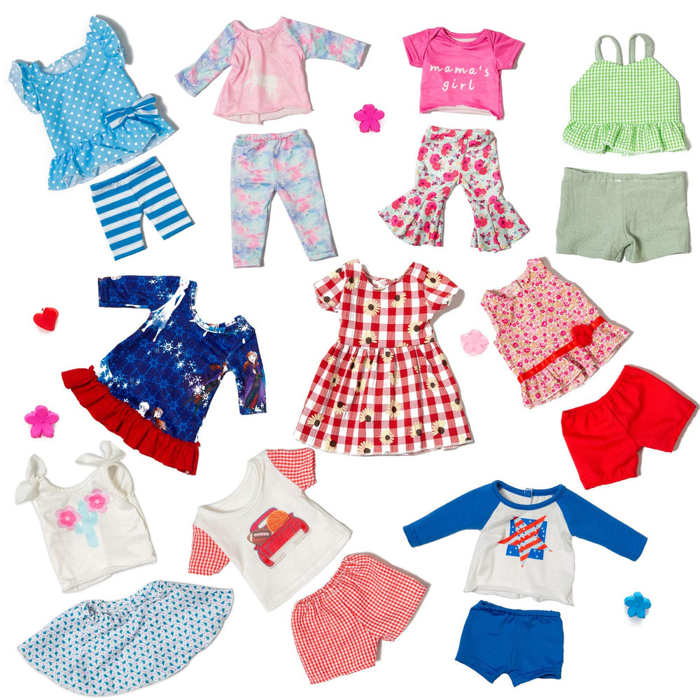 ZQDOLL 10 outfits display for imaginative styling and mix-and-match fun