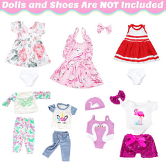 ZQDOLL 18-inch doll clothes fit securely for seamless play