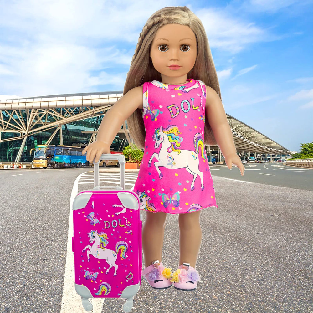 ZQDOLL American 18-inch doll passport and tickets boost imaginative travel stories.