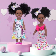 ZQDOLL black doll accessories include backpack, camera, glasses for storytelling.