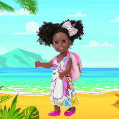 ZQDOLL black doll pink lips close-up adds character for role-play.