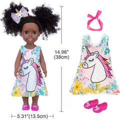 ZQDOLL black doll silky hair styling highlights imaginative hairstyling sessions.