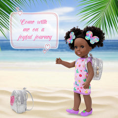 Butterfly hair clips and bracelet enhance decorate-and-match play.