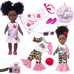 ZQDOLL doll with backpack and accessories for role play