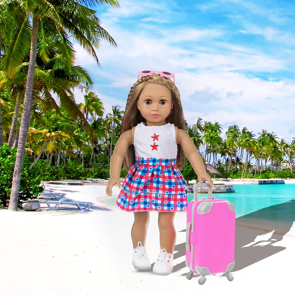 ZQDOLL travel essentials inside the case support organized pretend trips.