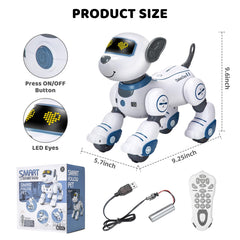 Zreswap robot dog battery life indicator for up to 40 minutes of play.