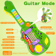 Zsinb portable kids guitar with adjustable strap for comfy play at home or car