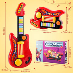 Zsinb Kids Guitar-Piano 2-in-1 7-in-1 music options highlight diverse fun.