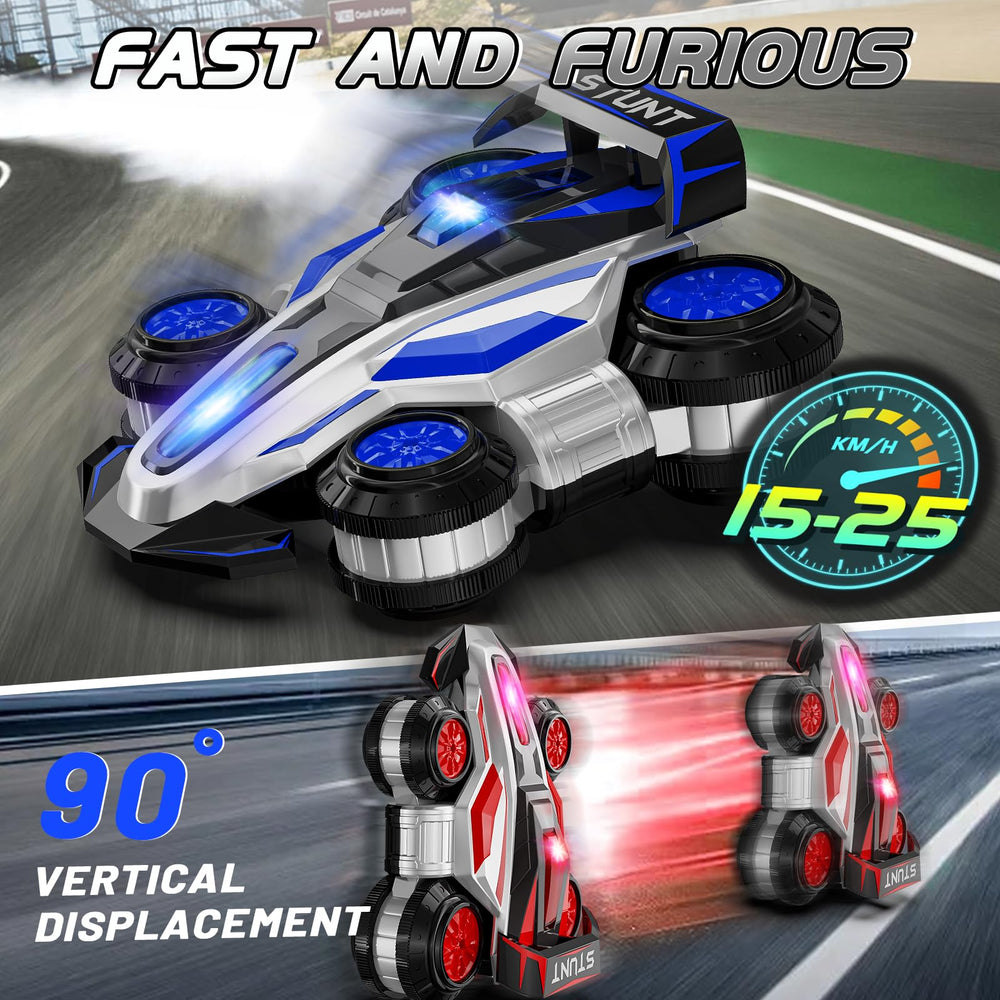 ZSYMIMRC high-speed drift car top view highlights transformable tires for versatile stunts.