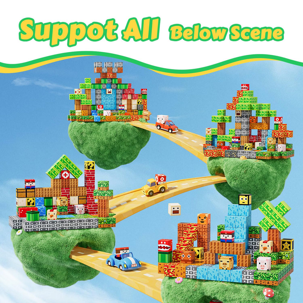 ZUBARR 2x magnetic force blocks demonstrate quick attachment and sturdy structures.