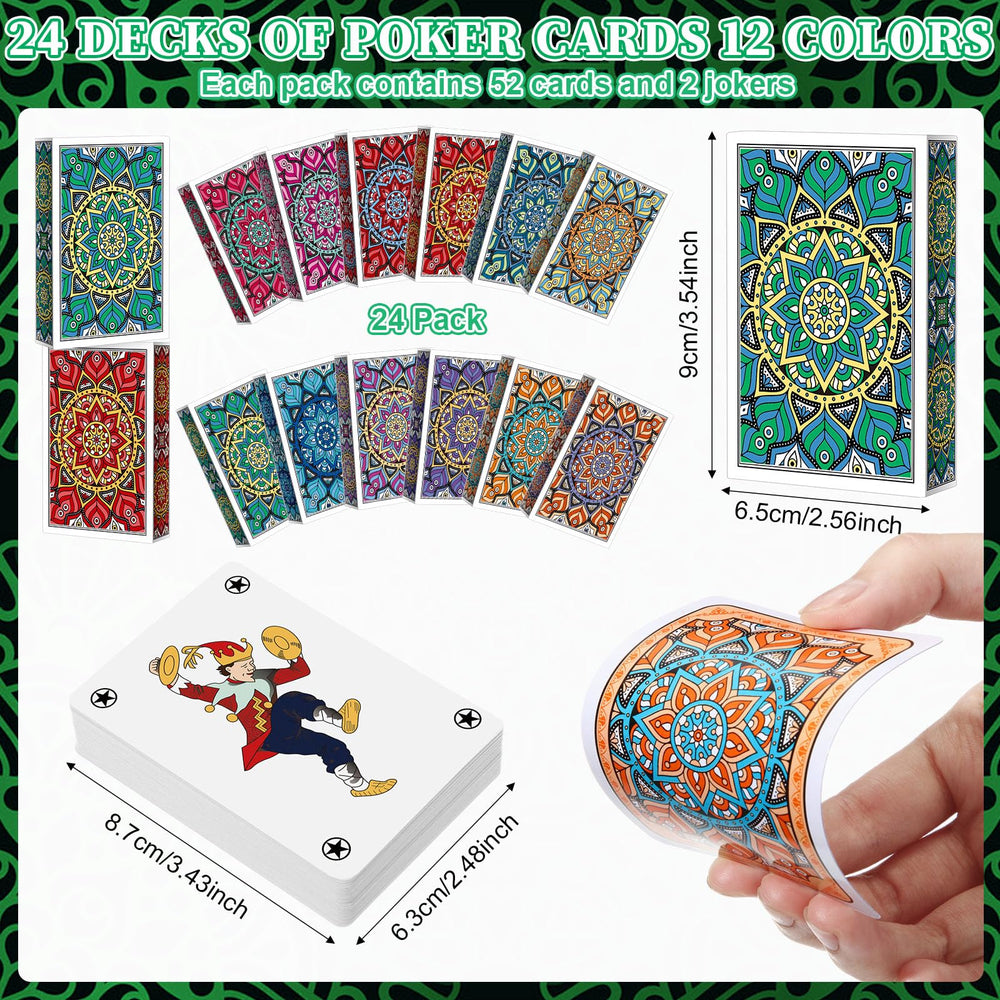 Zubebe 12-color mandala backs for varied game nights.