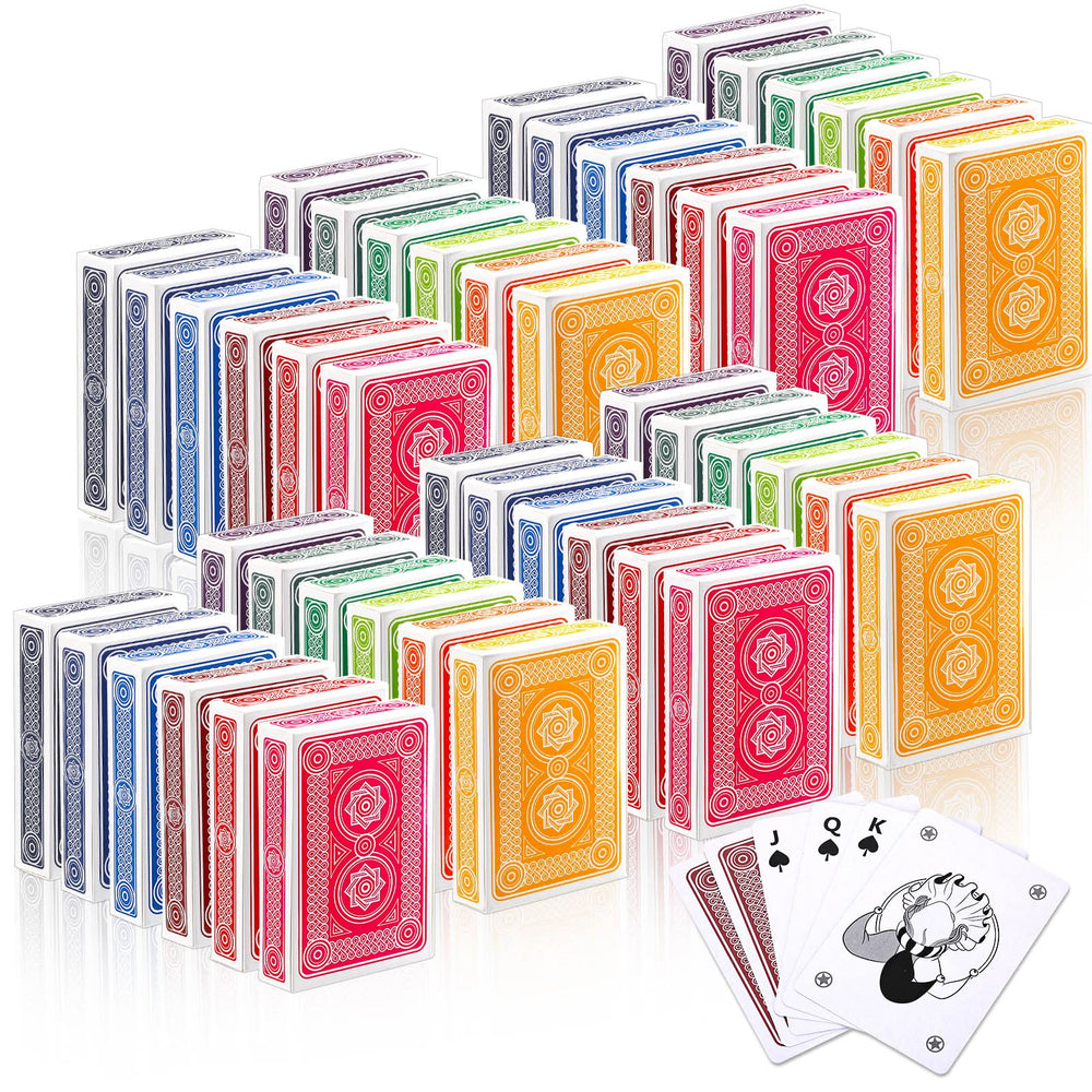 Zubebe 24-pcs playing cards with hexagram back design for lively game nights.