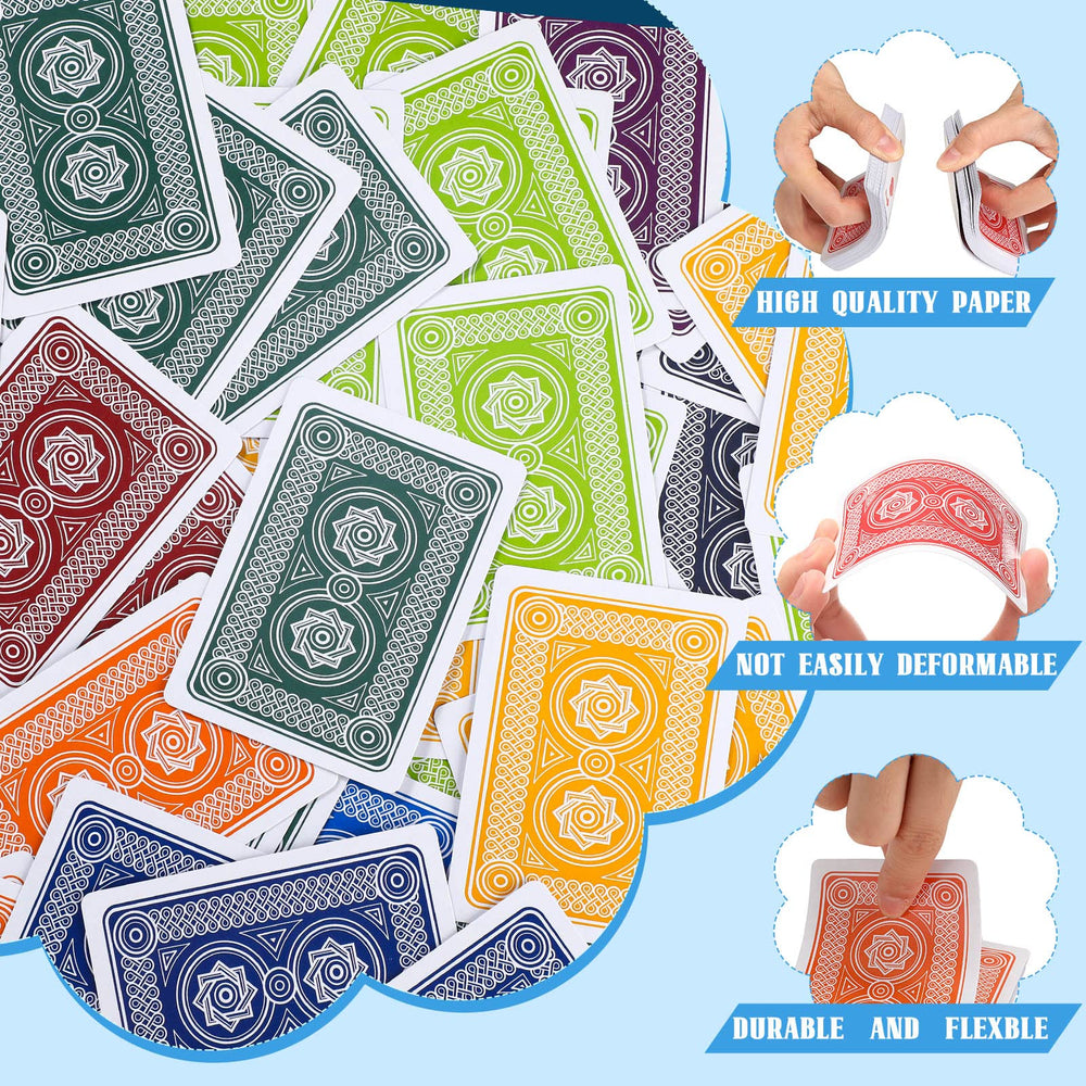 Zubebe 52-card deck with 2 jokers supports Canasta and family games.