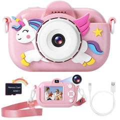 ZUODUN Kids Camera front view shows compact, kid-friendly design.
