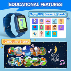 ZUODUN Kids Watch 1-54 inch touch screen enables easy navigation for kids.