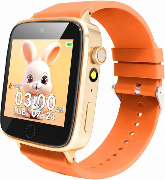 ZUODUN orange kids watch camera: capture playful photos and videos.