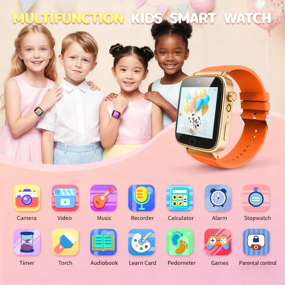 ZUODUN orange kids watch twenty-six puzzle games: boost logical thinking during play.