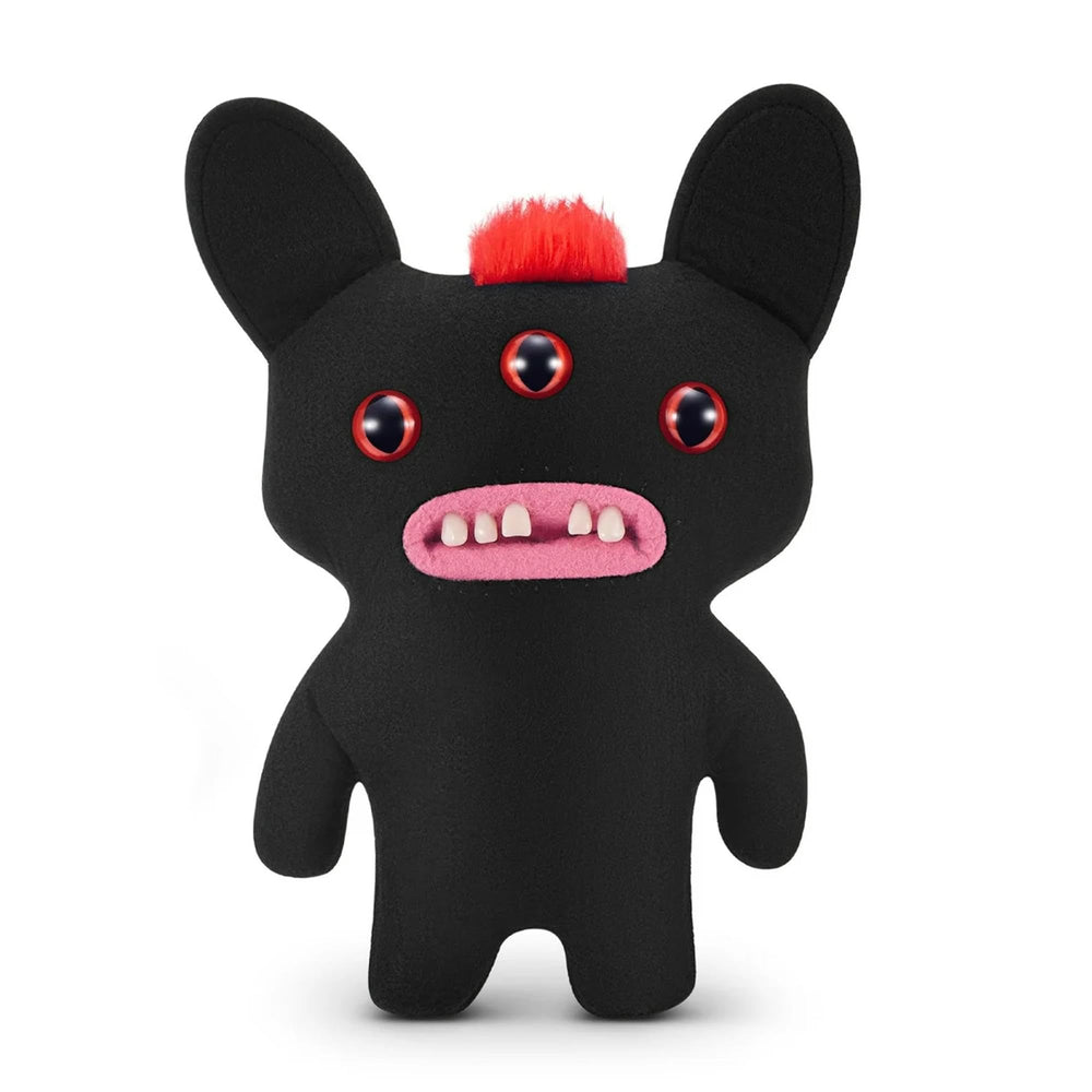ZURU Fugglers Hairy Fuggs Reek-O side profile highlights black fur and gravity-defying mohawk.