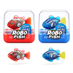 Robo Alive Robo Fish blue and red in water showing activation and movement