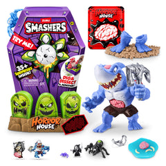 ZURU Smashers Mega Horror House blue coffin reveal for suspenseful unboxing