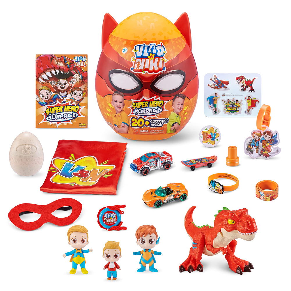 ZURU Vlad & Niki superhero egg with red shell unboxing enhances imaginative play