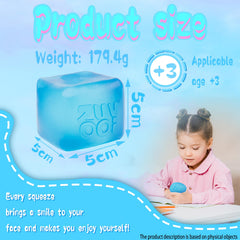 Zuvooi blue stress cube in classroom promoting quiet fidgeting