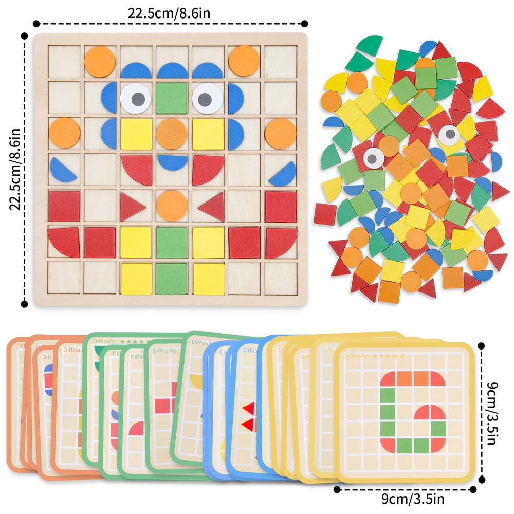 Zycolo wooden puzzle pieces set of 120 enhances hands-on shape matching and creativity.