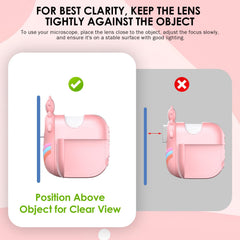 Zynoscope built-in camera captures photos and videos of discoveries.