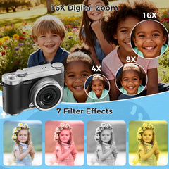 Zyxva Upgrade Kids Selfie Camera kid using view promotes easy capture and sharing.